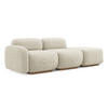 3-SITZER SOFA Rechts Bouclé Stoff Beige - Beige/Creme, Holz/Textil (258/73/95cm) - Makamii