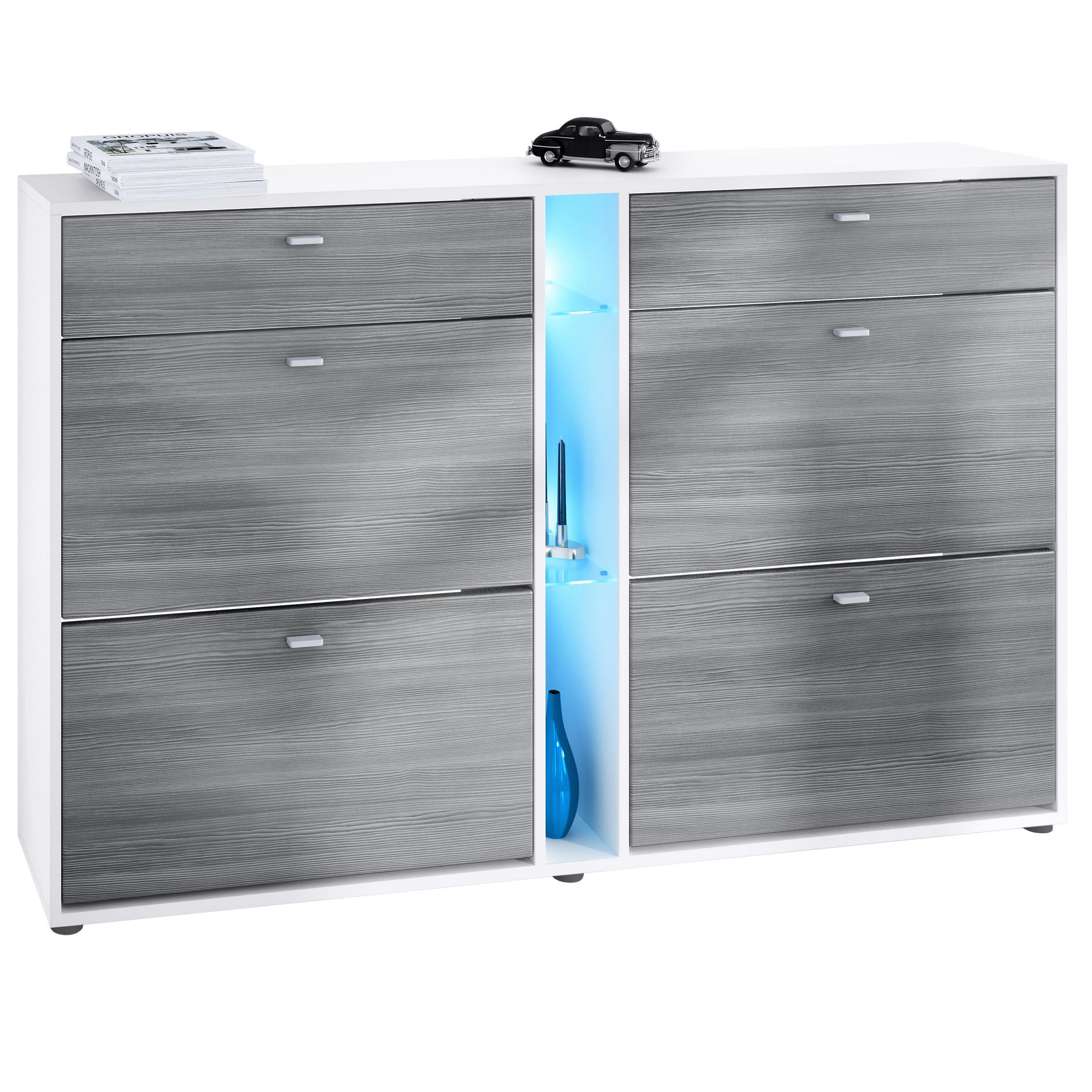 SCHUHSCHRANK Today Fronten in Avola-Anthrazit - Anthrazit, Holzwerkstoff (155.5/95/28cm) - Vladon