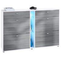 SCHUHSCHRANK Today Fronten in Avola-Anthrazit - Anthrazit, Holzwerkstoff (155.5/95/28cm) - Vladon