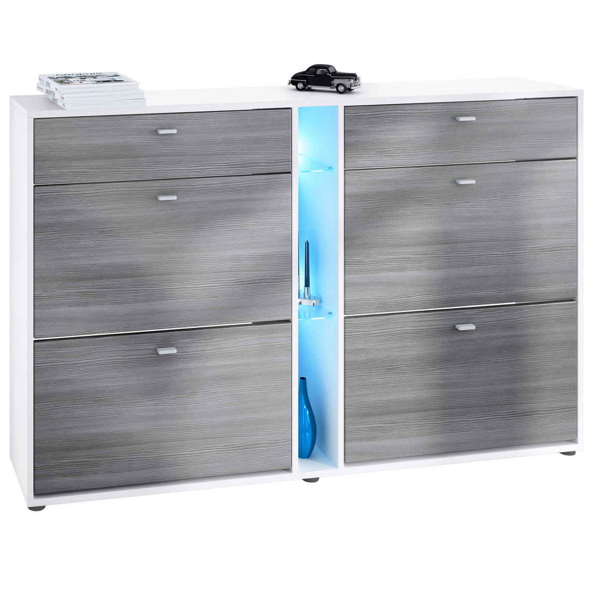 SCHUHSCHRANK Today Fronten in Avola-Anthrazit - Anthrazit, Holzwerkstoff (155.5/95/28cm) - Vladon