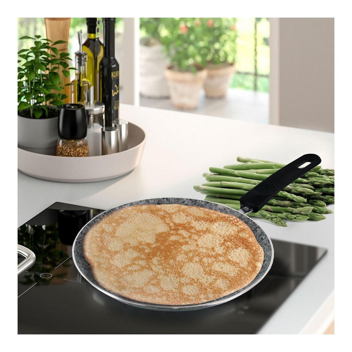 CRÊPEPFANNE Grau 37/20/1.5 cm MR122120 - Grau, Metall (20cm) - Maestro 
