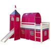 HOCHBETT mit Rutsche 90/200 cm Pink - Pink/Weiß, Holz - Homestyle4u