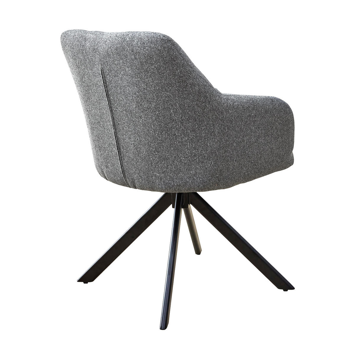 ESSZIMMERSTUHL SORA Stoff Grau - Schwarz/Grau, Textil/Metall (55/83/51cm) - SVITA