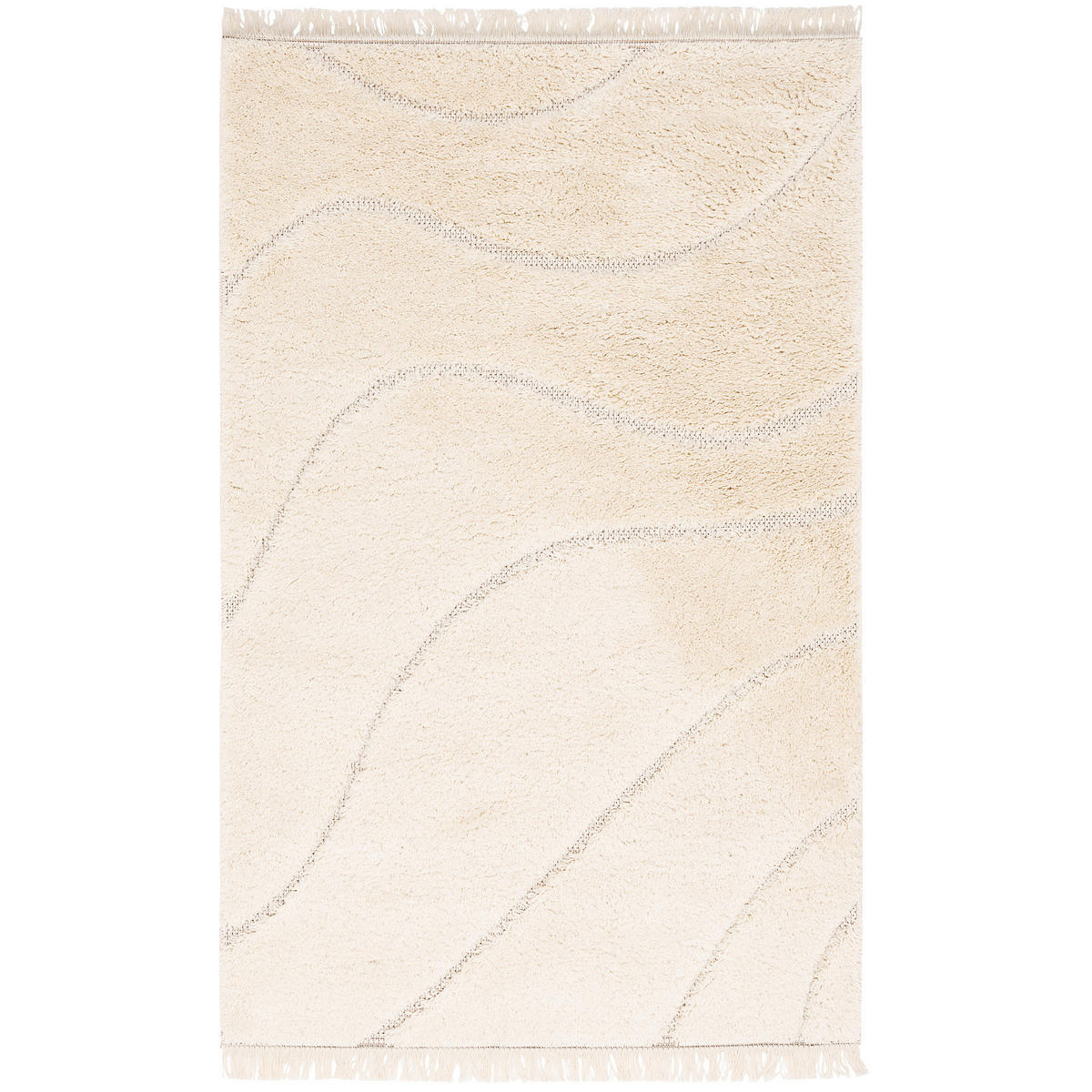 IN & OUTDOOR TEPPICH SHAGGY SYLT WELLEN - Creme, Textil (160/230cm) - Pergamon