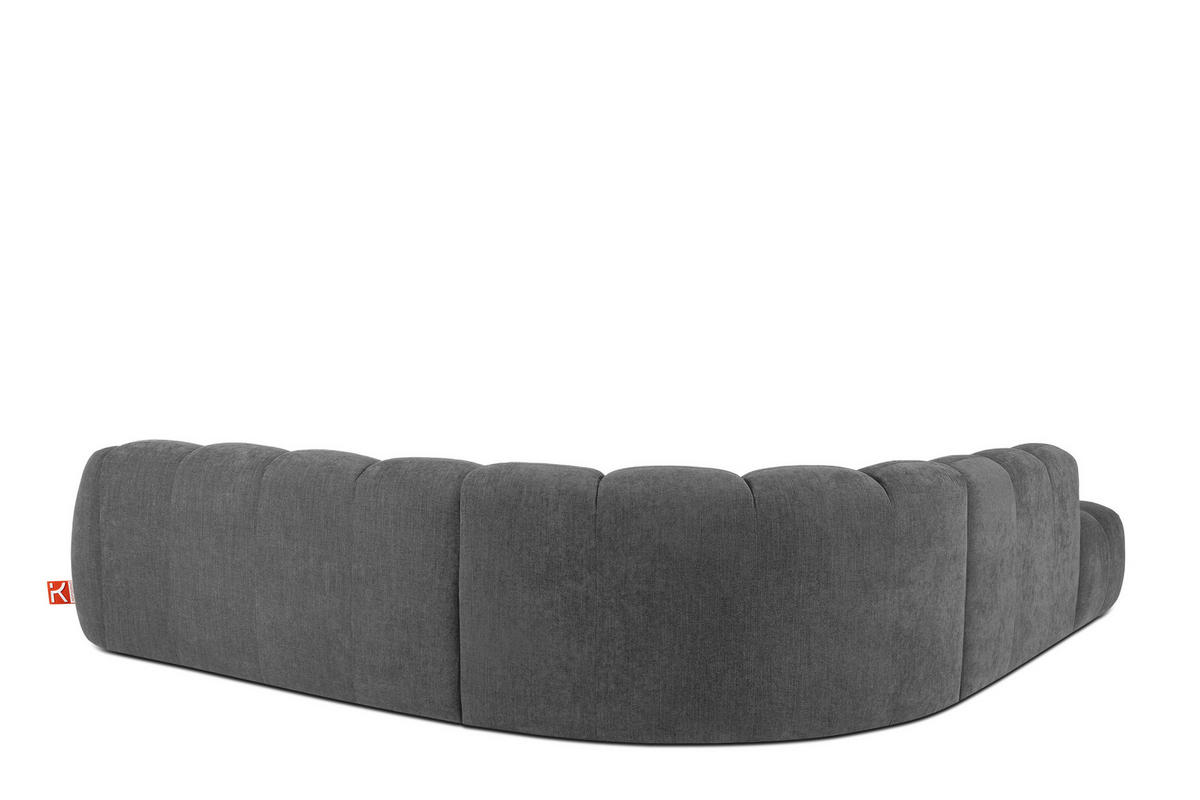 ECKSOFA LINKS FLAVA, Aschgrau - Grau, Holz/Holzwerkstoff (310/314cm) - KONSIMO®