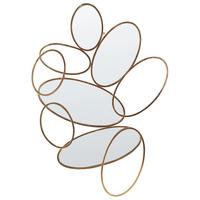 WANDSPIEGEL gold Metall 113/77 cm Decize - Goldfarben, Metall (113/77/2cm) - Beliani
