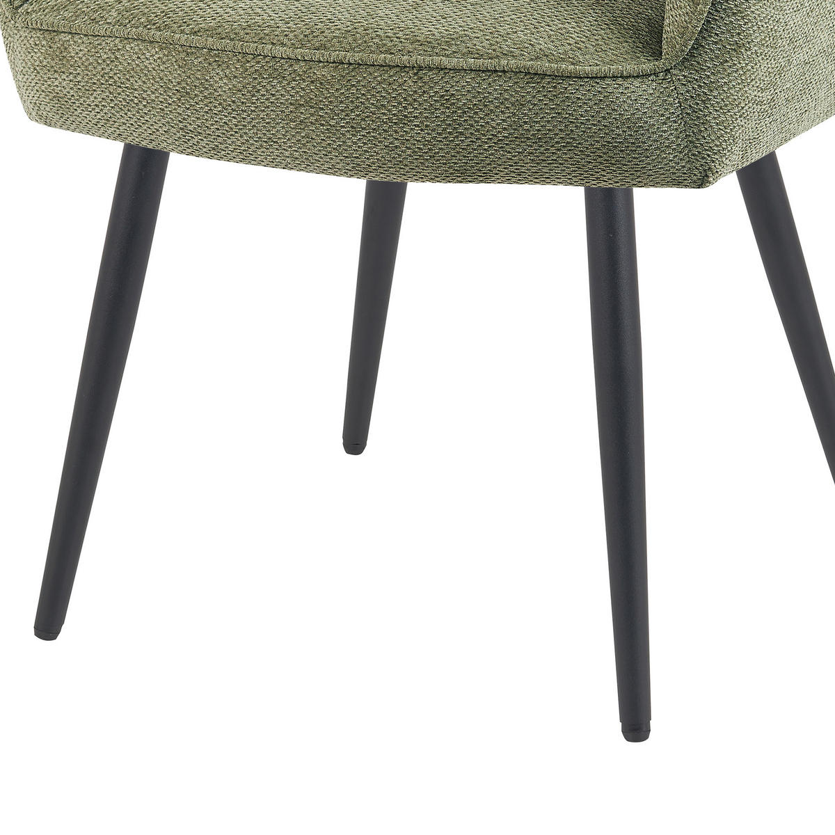 ESSZIMMERSTUHL Mika-Runa - Schwarz/Grün, Textil/Metall (60/87/65cm) - DUBI Möbel