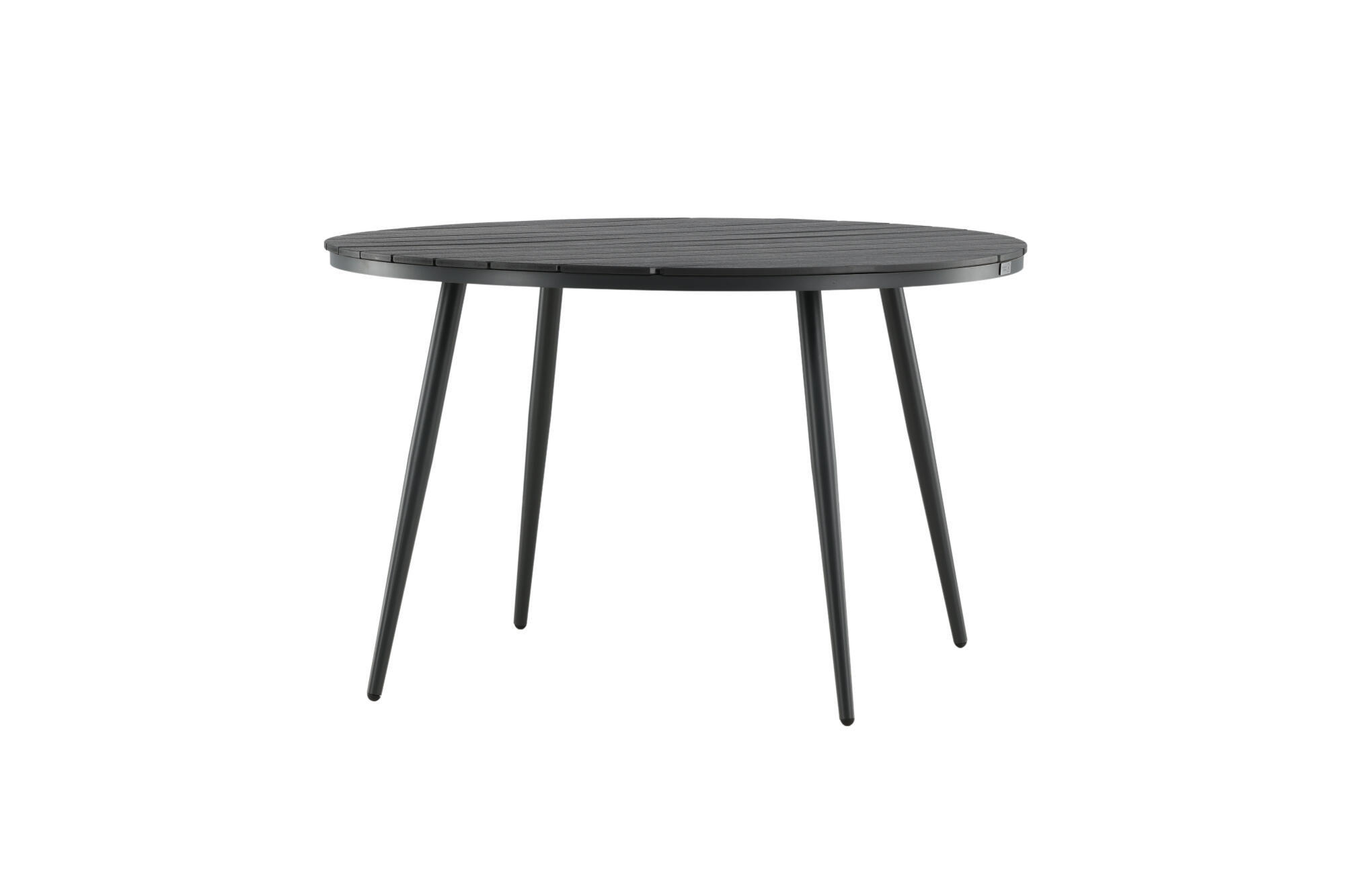 GARTENESSTISCH BREAK Schwarz 120x120x74 cm - Schwarz, Metall (120/120/74cm) - FURNLUX