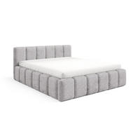 POLSTERBETT KALLA Medium 160x200 cm mit Bettkasten – PERFECT HARMONY 80 - Hellgrau, Holz (160/200cm) - Dekori_Interiors
