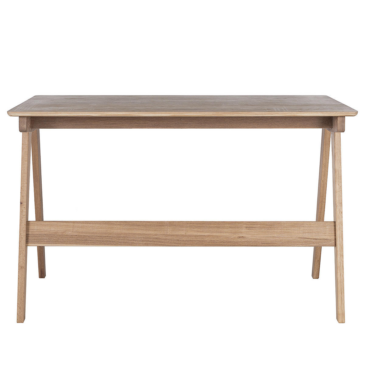 SCHREIBTISCH - Eiche massiv - Eichefarben, Holz (65/120/76cm) - home24