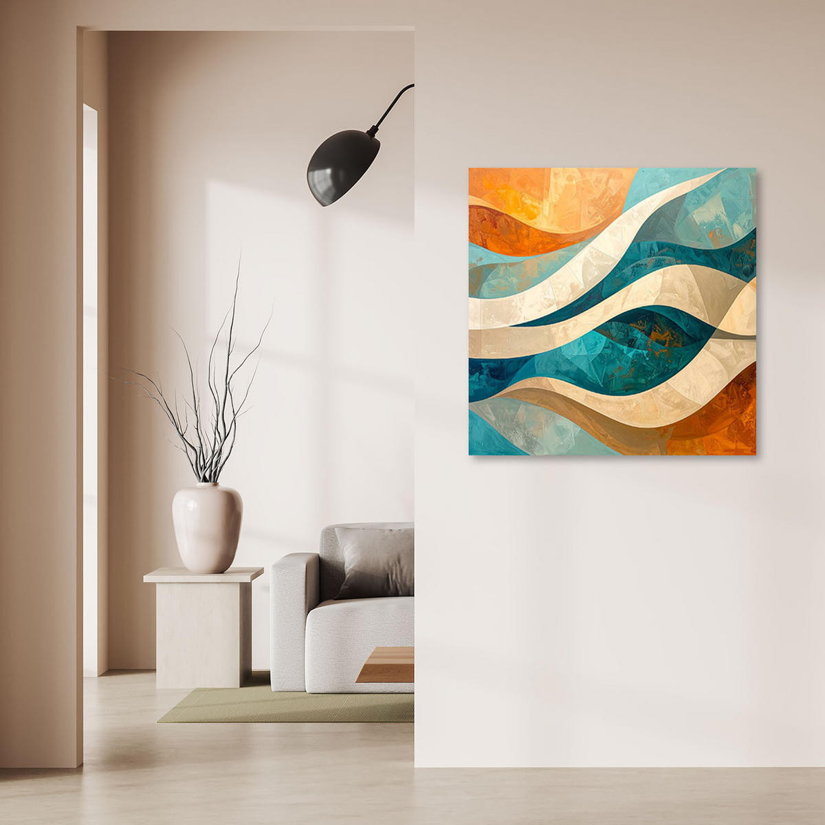 LEINWANDBILD 3D und geometrisch 60x60cm - Multicolor, Textil (60/60cm) - Feeby