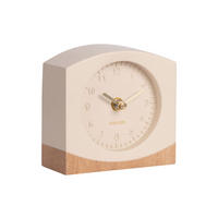TISCHUHR Paris with Wood - Weiß - 12/12,5 cm - Weiß, Kunststoff (12/12/12cm) - Karlsson