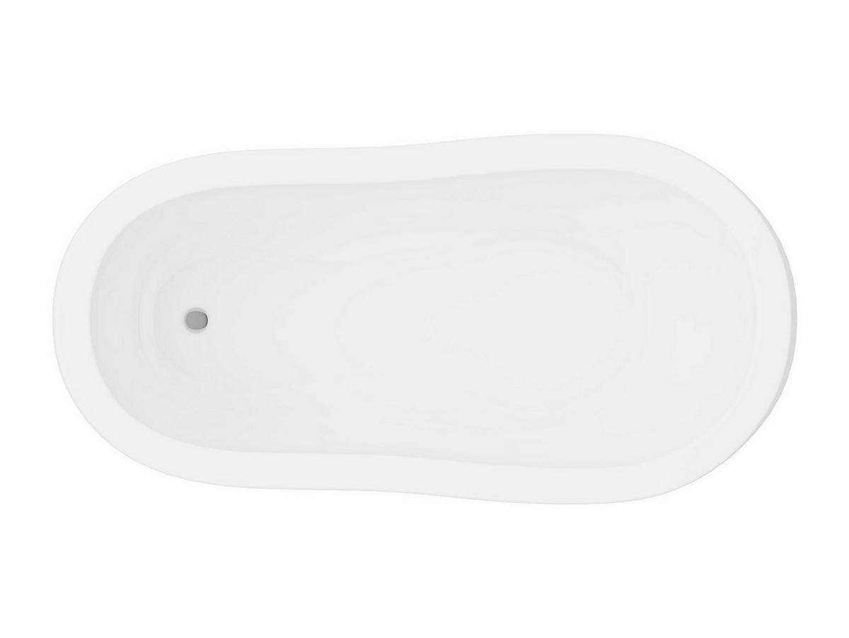FREISTEHENDE Badewanne mit Füßen - 1 Person - acryl - weiß Nisos - Weiß, Kunststoff (145/77/74cm) - Vente-Unique