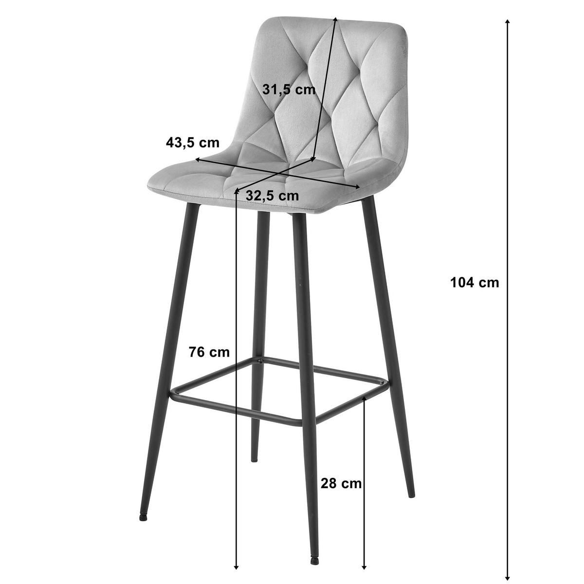 BARHOCKER KODA dunkelbeiger Sitz, schwarze Basis - Sandfarben/Beige, Textil (43.5/104/32.5cm) - Valora