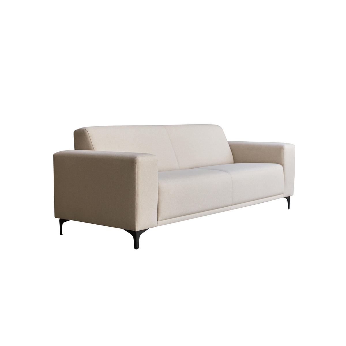 SOFA Lars Beige aus Stoff - Beige, Textil (224/80/90cm) - Tikamoon