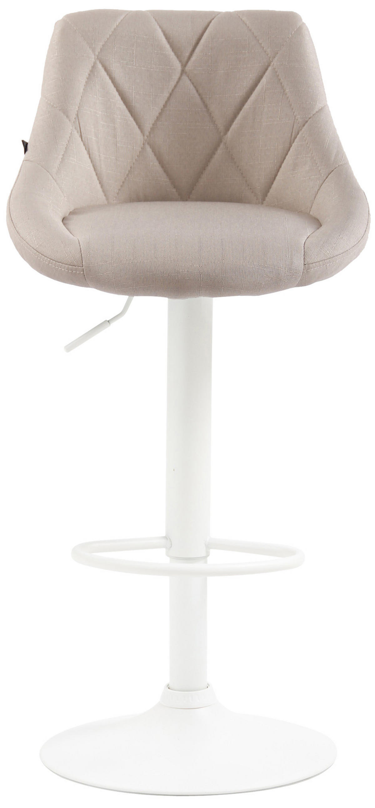 BARHOCKER Stoff Creme - Creme/Weiß, Textil/Metall (46/83/49cm) - CLP