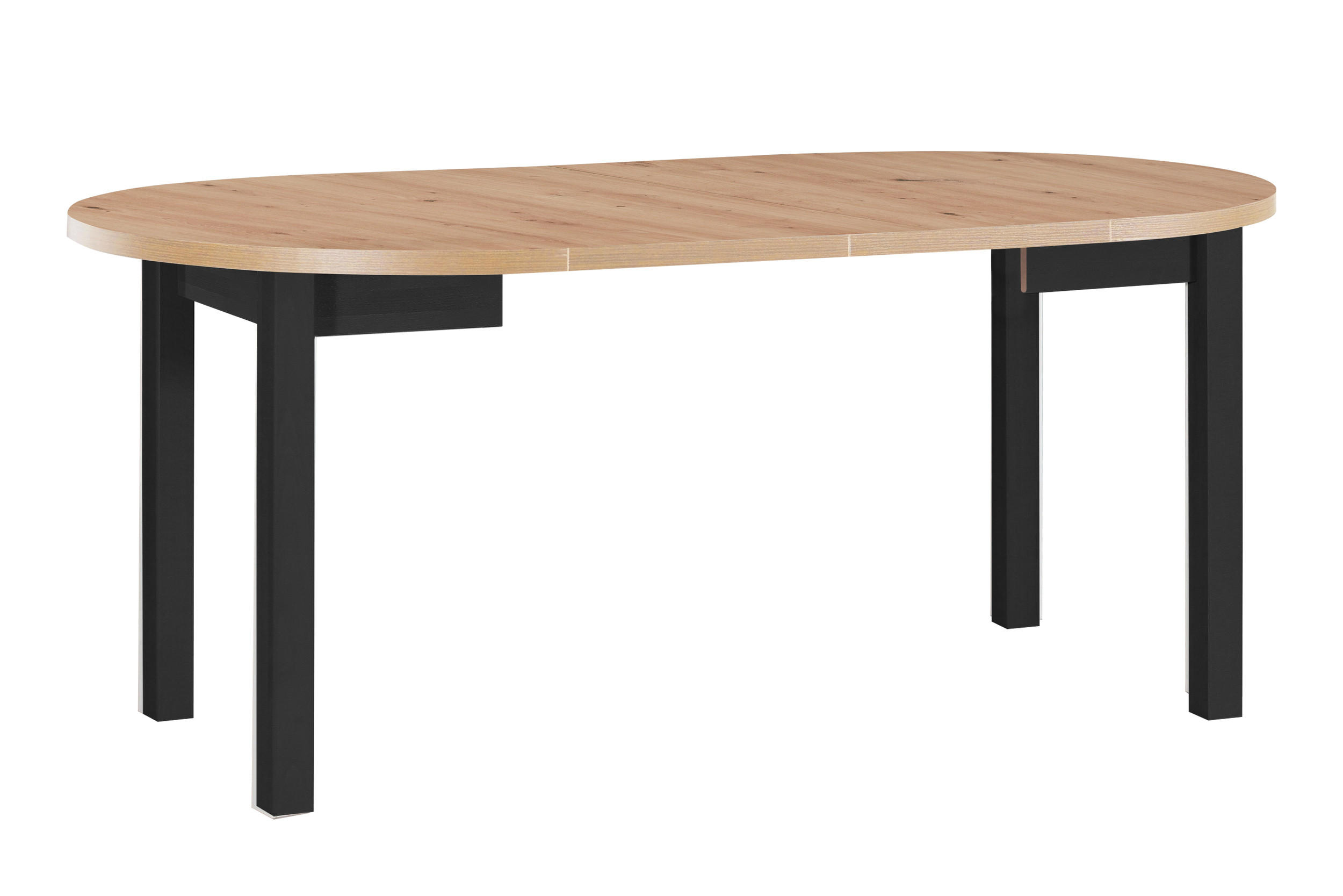 ESSTISCH Poli 4, 100-180 cm, artisan - Schwarz/Eiche Artisan, Holz (180/100/76cm) - Leaf Design