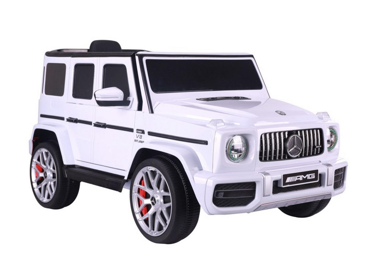 KINDER ELEKTROAUTO Mercedes G63 weiß - Weiß, Kunststoff (106/62/54cm) - TPFLiving