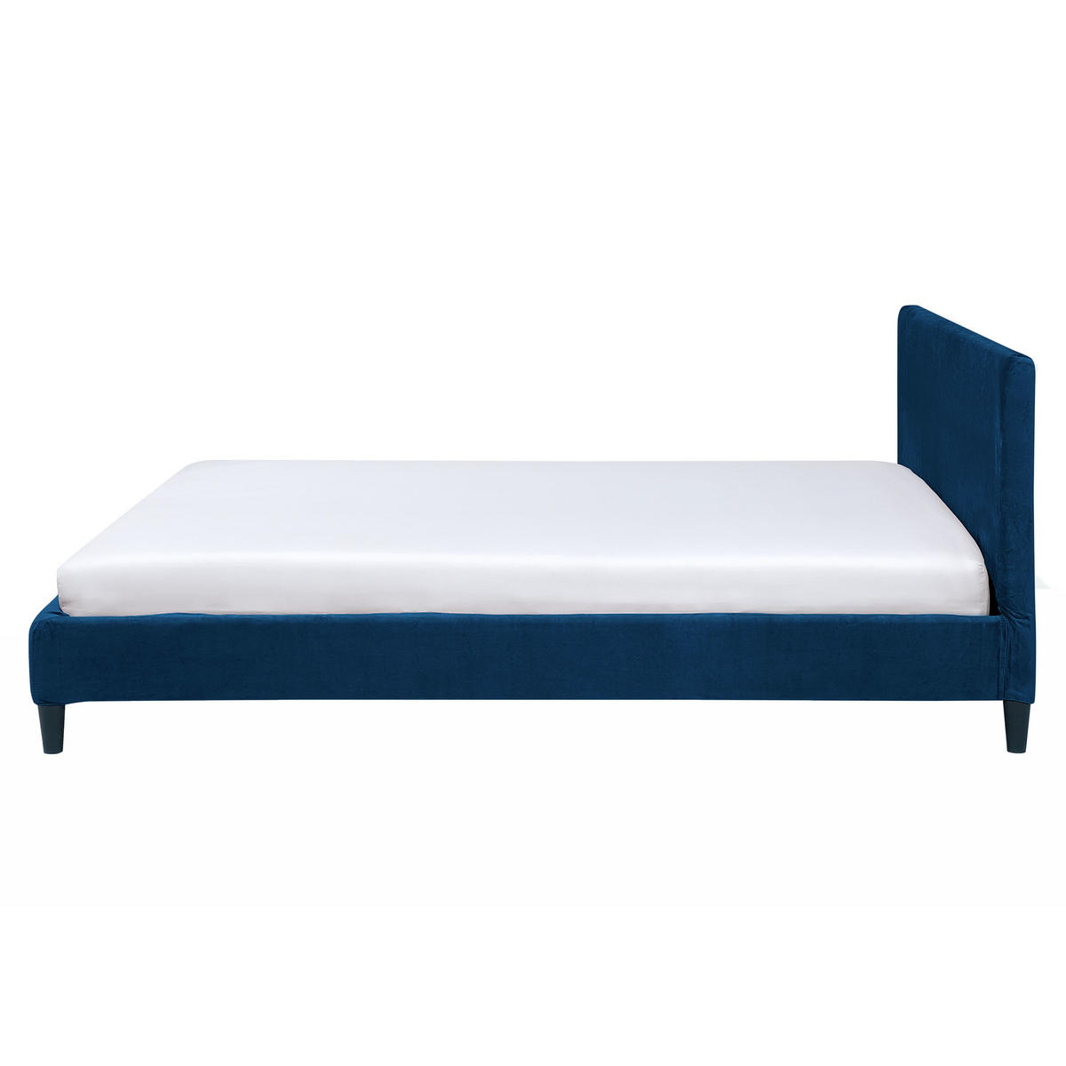 POLSTERBETT 160/200 cm Dunkelblau Fitou - Dunkelblau, Textil (160/200cm) - Beliani