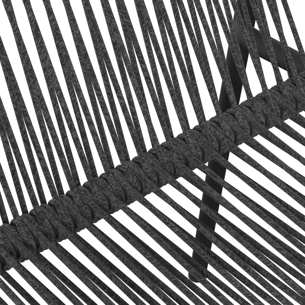 GARTENSESSEL-SET Nardo 2-er Dunkelgrau aus Te/til/Metall - Dunkelgrau, Metall (1/82/58cm)