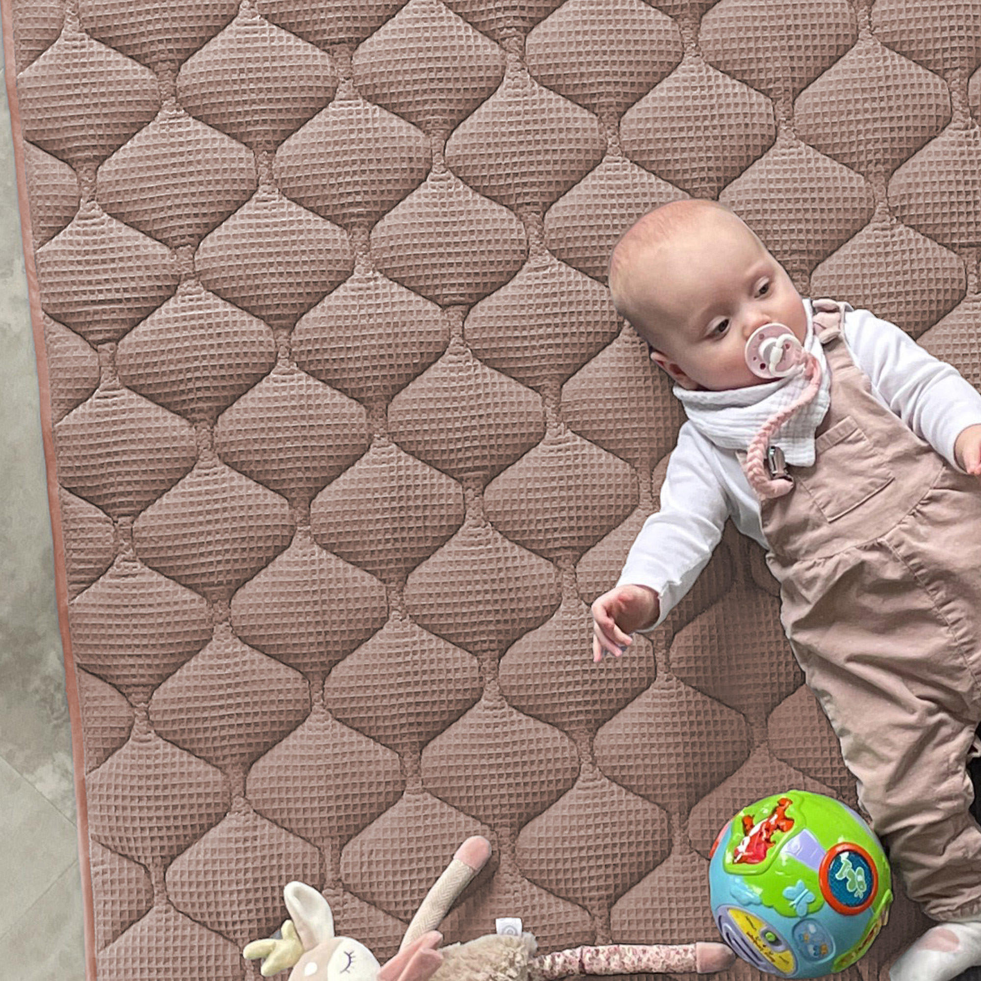 KRABBELDECKE 120x120cm Cappuccino - Cappuccino, Textil (120/120cm) - Sanosoft
