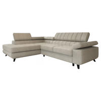ECKSOFA Nord Premium, Seite: Links - Sandfarben/Anthrazit, Holz/Textil (264/203cm) - MIRJAN24