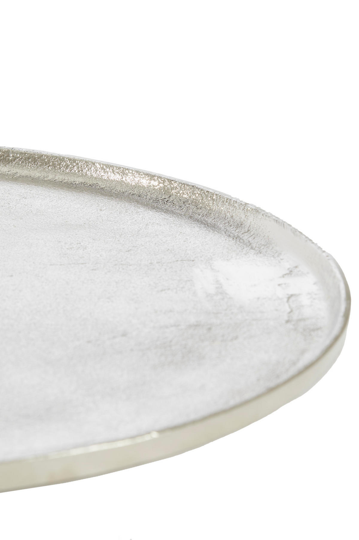 SCHALE Maes Silber Ø60/1.5 cm - Silberfarben, Metall (60/1.5cm) - Light & Living