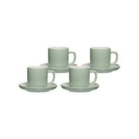 ESPRESSOTASSEN MIT UNTERTASSEN Jasper Mint 100 ml 4er Set - Mintgrün, Keramik (1/1/1cm) - Ritzenhoff Breker