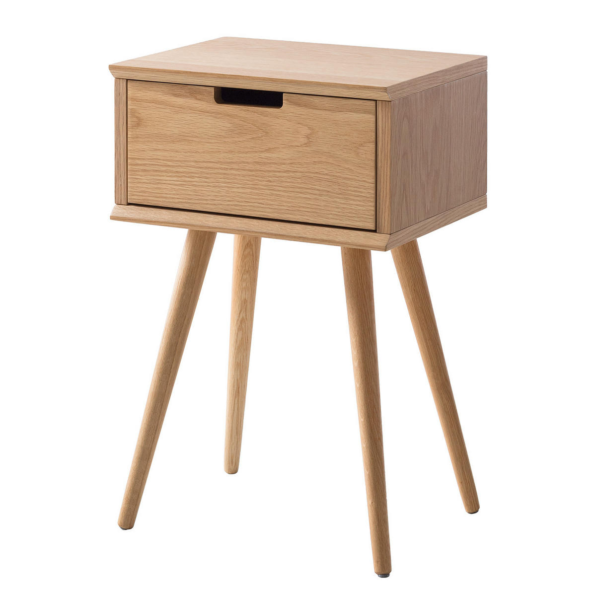 NACHTTISCH - Eiche teilmassiv - Eichefarben, Holzwerkstoff (40/61/30cm) - home24