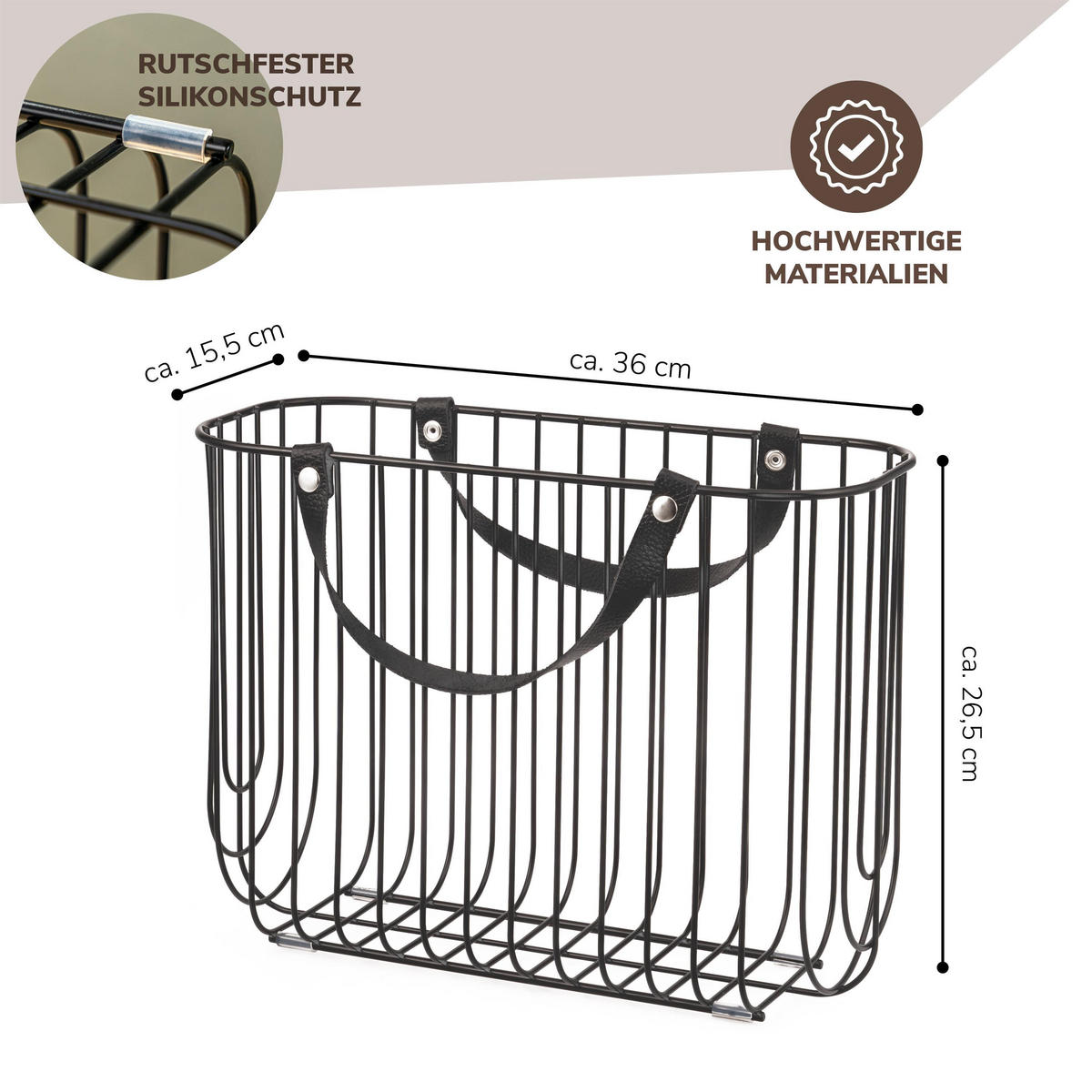 ZEITUNGSSTÄNDER, schwarz - Schwarz, Metall (36/26.5/15.5cm) - eluno
