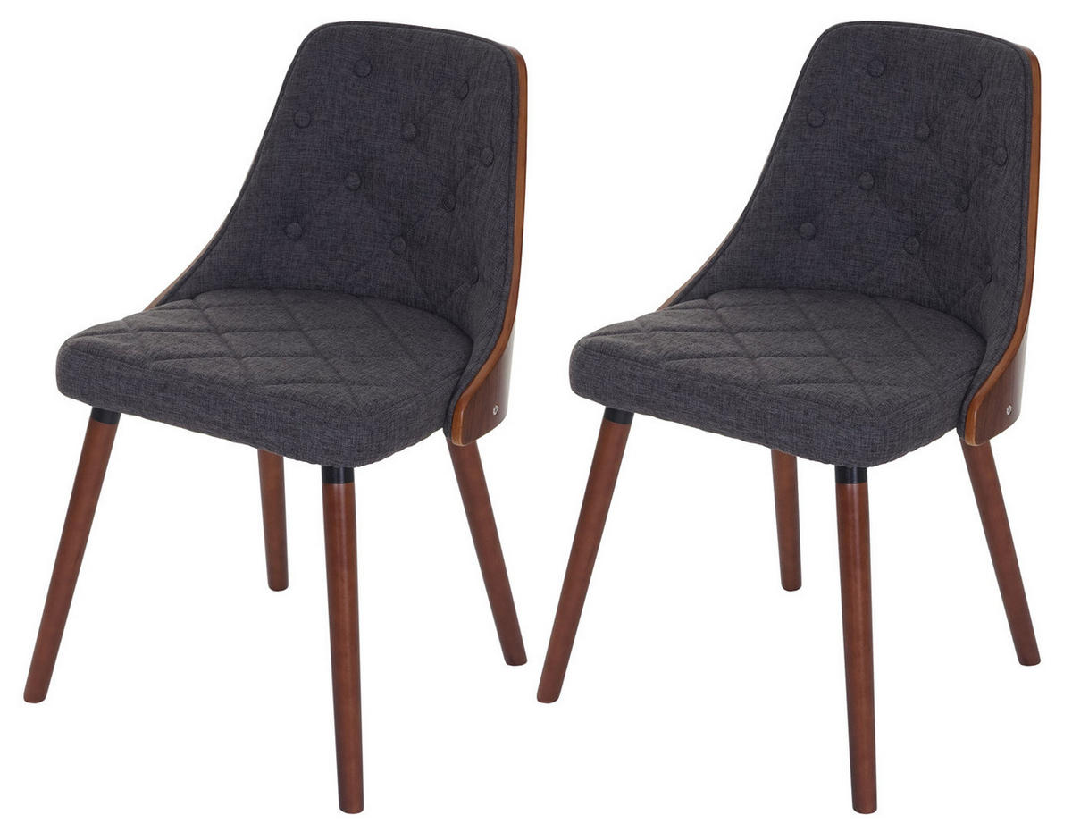 ESSZIMMERSTUHL Grau 2er-Set - Grau, Textil (50/82/53cm) - MCW