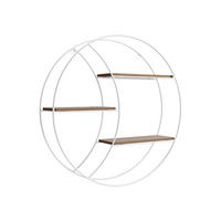 WANDREGAL Pulenzo - Weiß/Naturfarben, Holzwerkstoff/Metall (44/44/10cm) - MIRJAN24