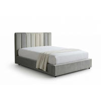 POLSTERBETT CATTURA Grau Velvet - Grau, Textil (140/200cm) - KAWOLA