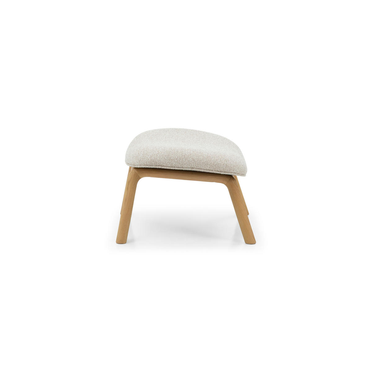 FUSSHOCKER Theo, Natur Massiveiche - Beige, Holz (51/36/62cm) - WOODEK
