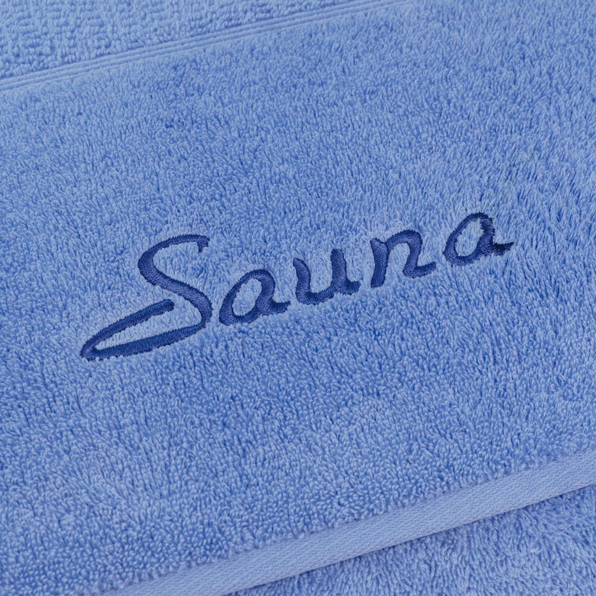 SAUNA SET PEARL 2-TLG - Hellblau, Textil (80/200cm) - Möve for Frottana