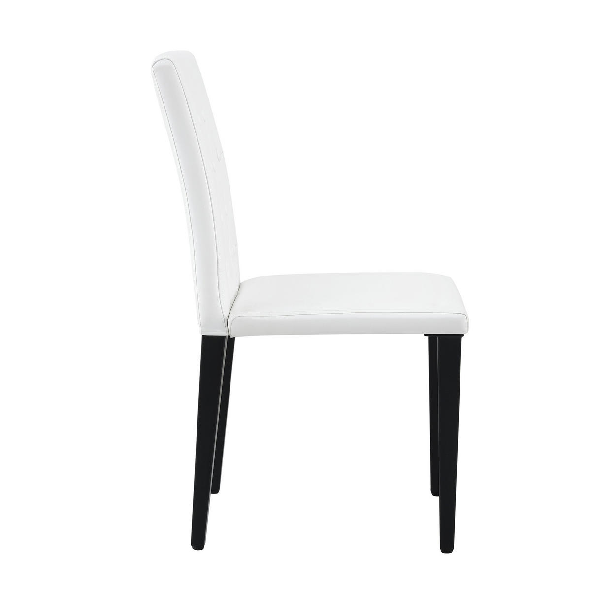 TISCH- UND STUHLSET mit Glasplatte 85 cm Schwarz/Weiß - Schwarz, Metall (85/76/85cm) - Meubliv