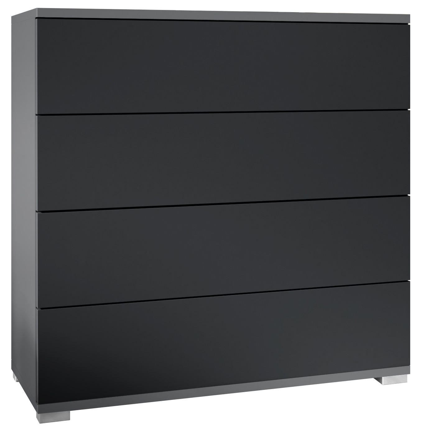 Vladon Kommode Schwarz 76x76x35 cm