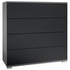 KOMMODE Pavos Schwarz matt - Schwarz, Holzwerkstoff (76/76/35cm) - Vladon