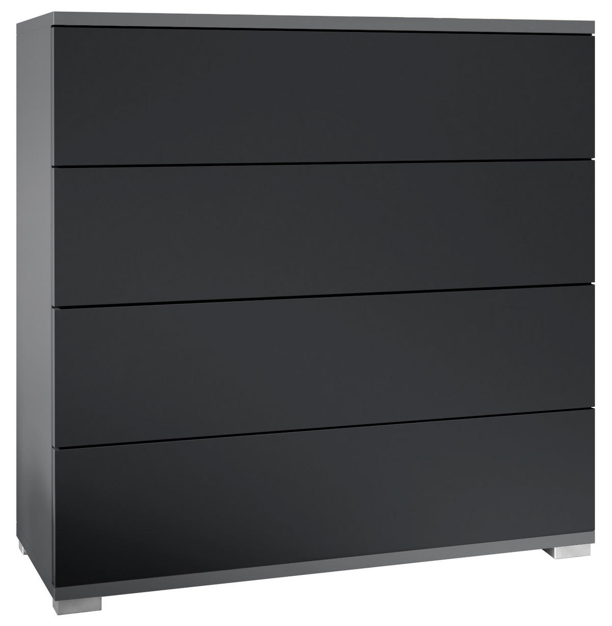 KOMMODE Pavos Schwarz matt - Schwarz, Holzwerkstoff (76/76/35cm) - Vladon