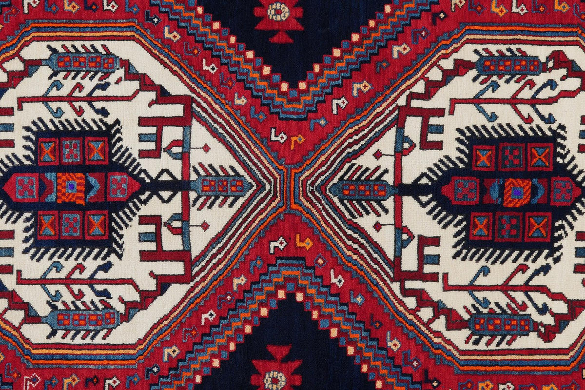 ORIENTTEPPICH handgeknüpft Afshar Blau 229/162 cm Schurwolle - Blau, Textil (162/229cm) - Looma