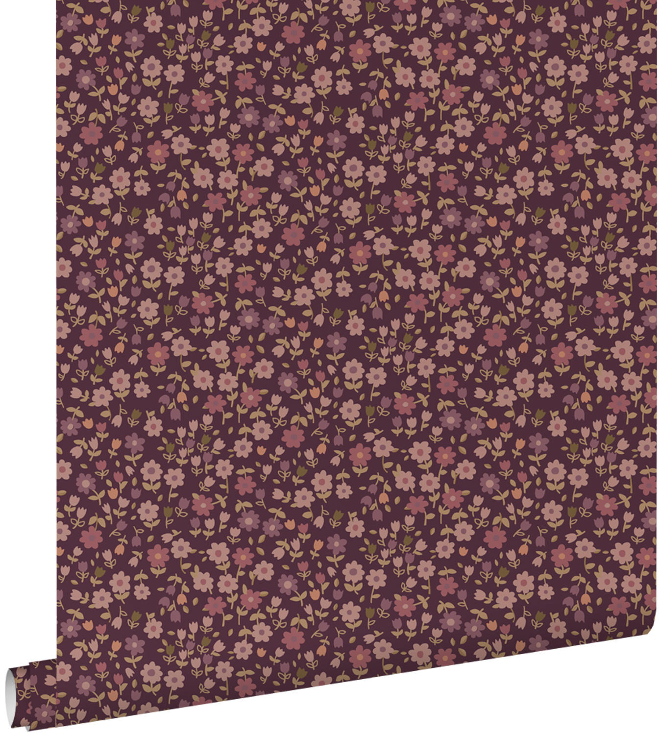 TAPETE Blumen 50 x 900 cm - Lila, Papier (50/0.1cm) - ESTAhome