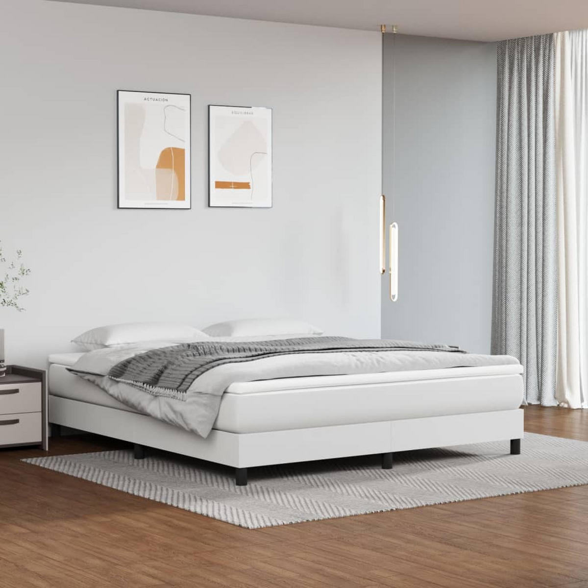 POLSTERBETT Quintero 160/203 cm - Weiß, Holzwerkstoff (160/200cm) - Nettlife