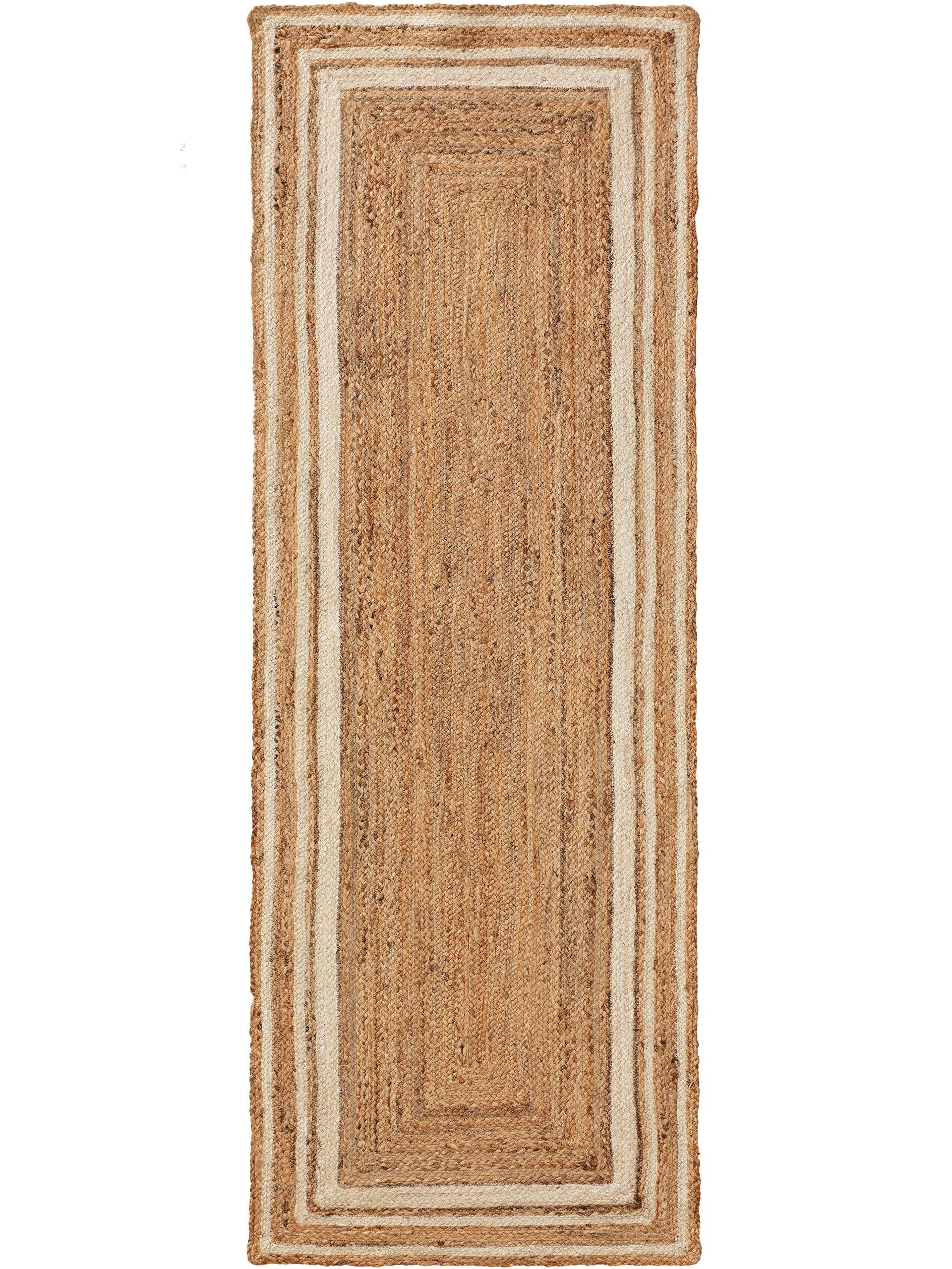 JUTELÄUFER Jutta Weiß 80x250 cm - Weiß, Textil (80/250cm) - benuta Pure