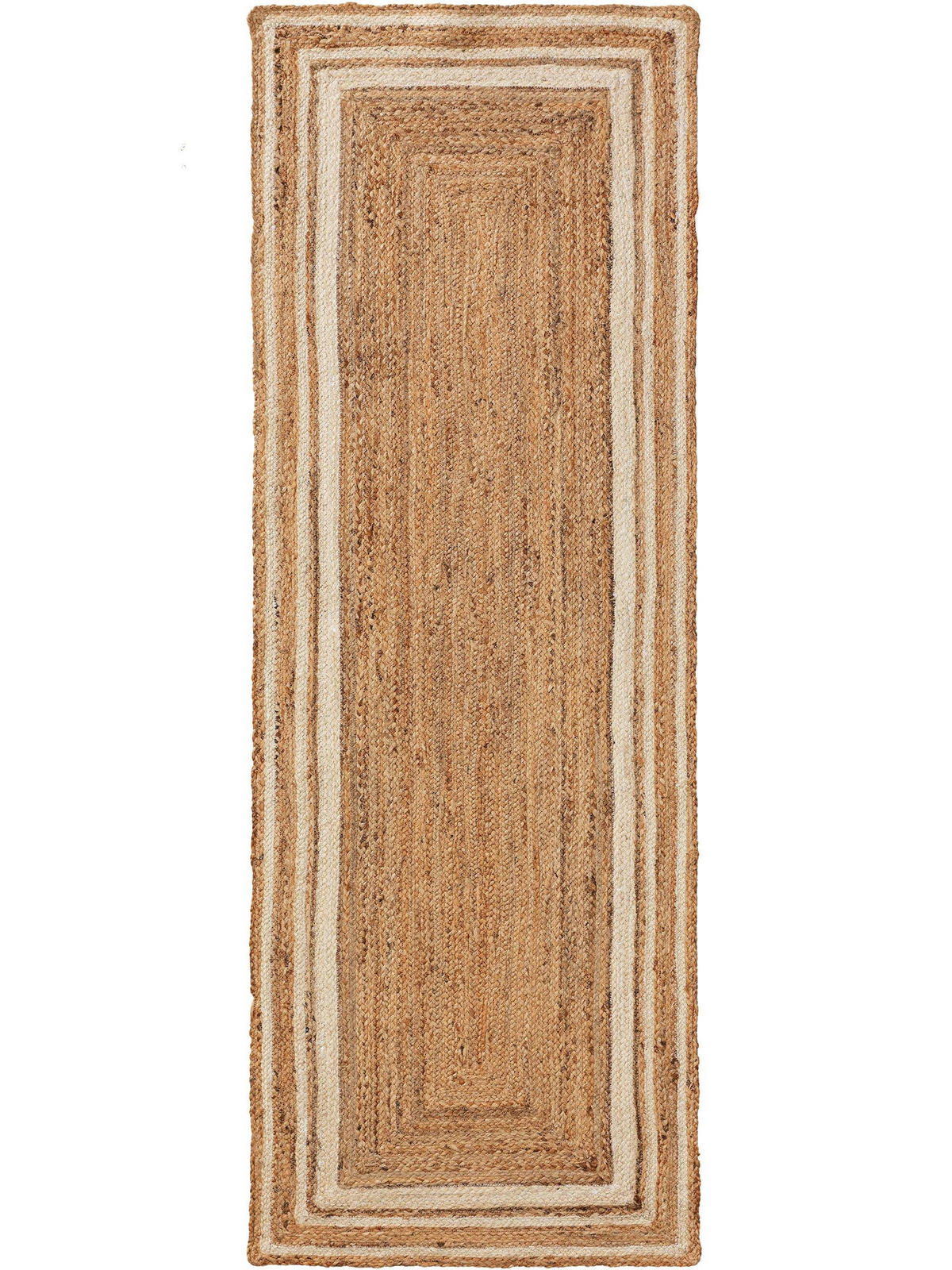 JUTELÄUFER Jutta Weiß 70x200 cm - Weiß, Textil (70/200cm) - benuta Pure