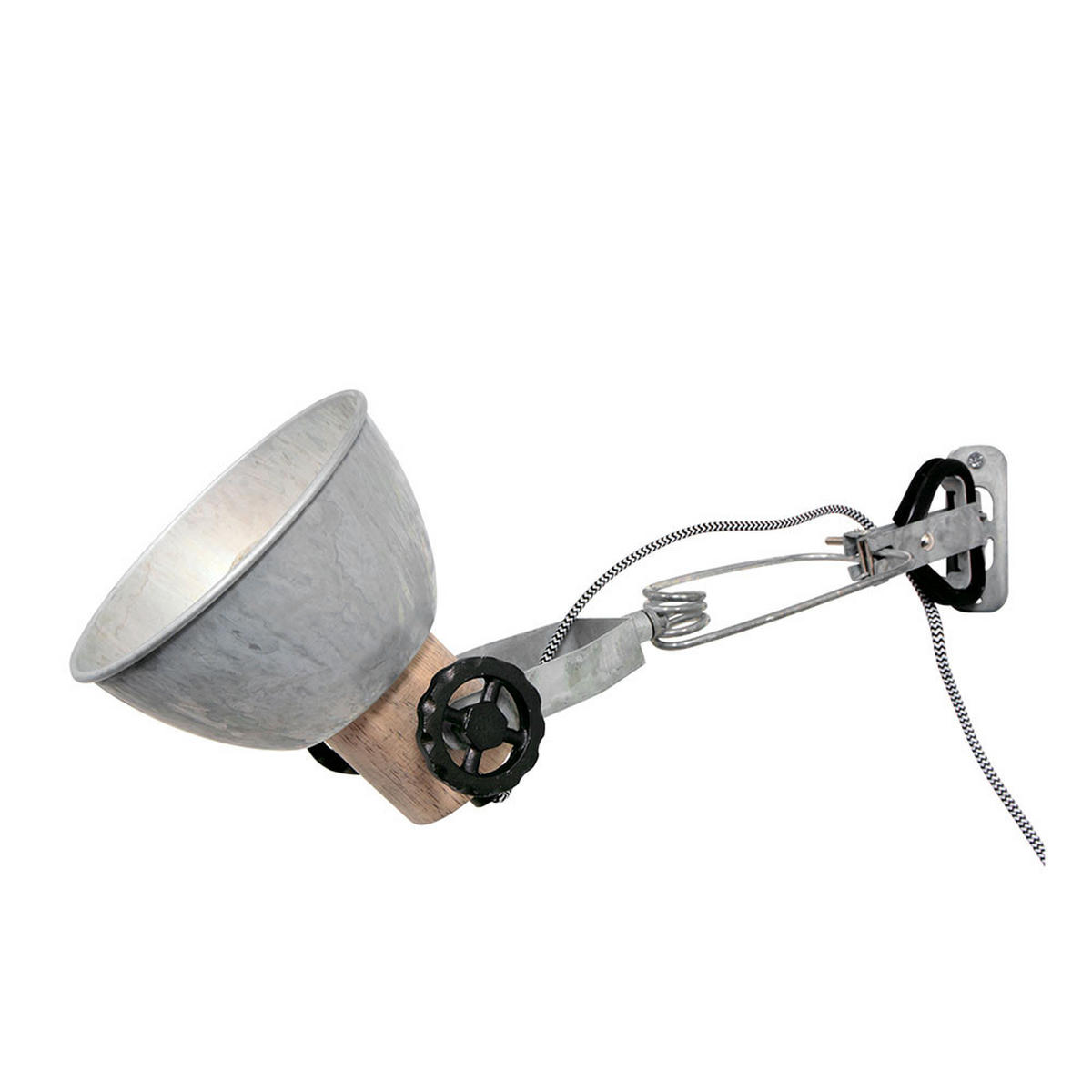WANDLEUCHTE Metall Braun Holzoptik - Braun, Holz (15/13/37cm)