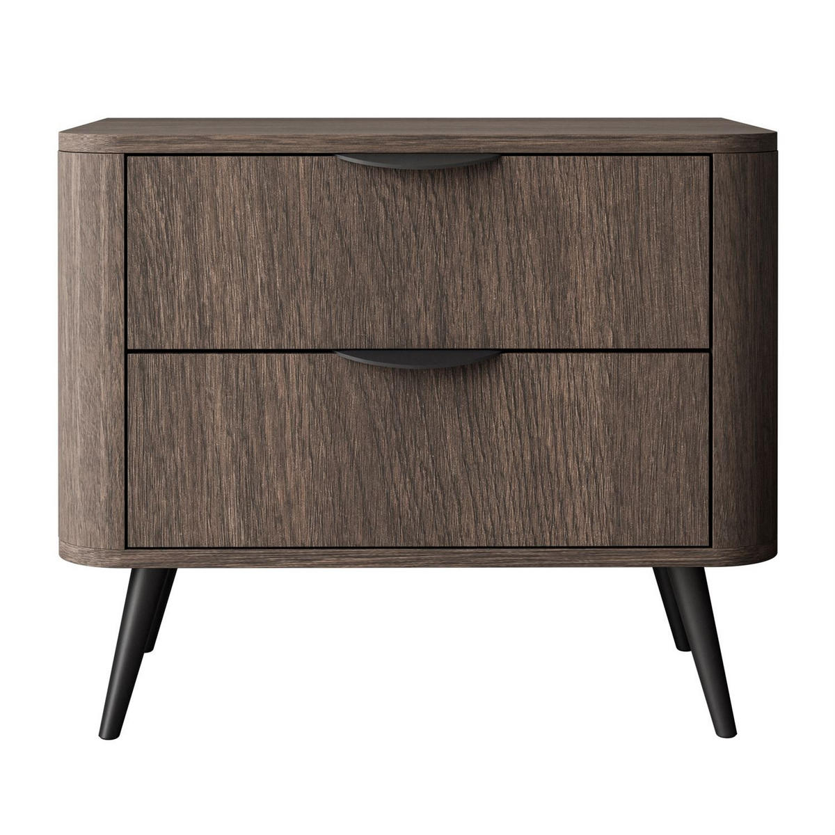NACHTTISCH TWILIGHT mit Schubladen - Eichefarben, Holzwerkstoff (63/55/38cm) - Lookway