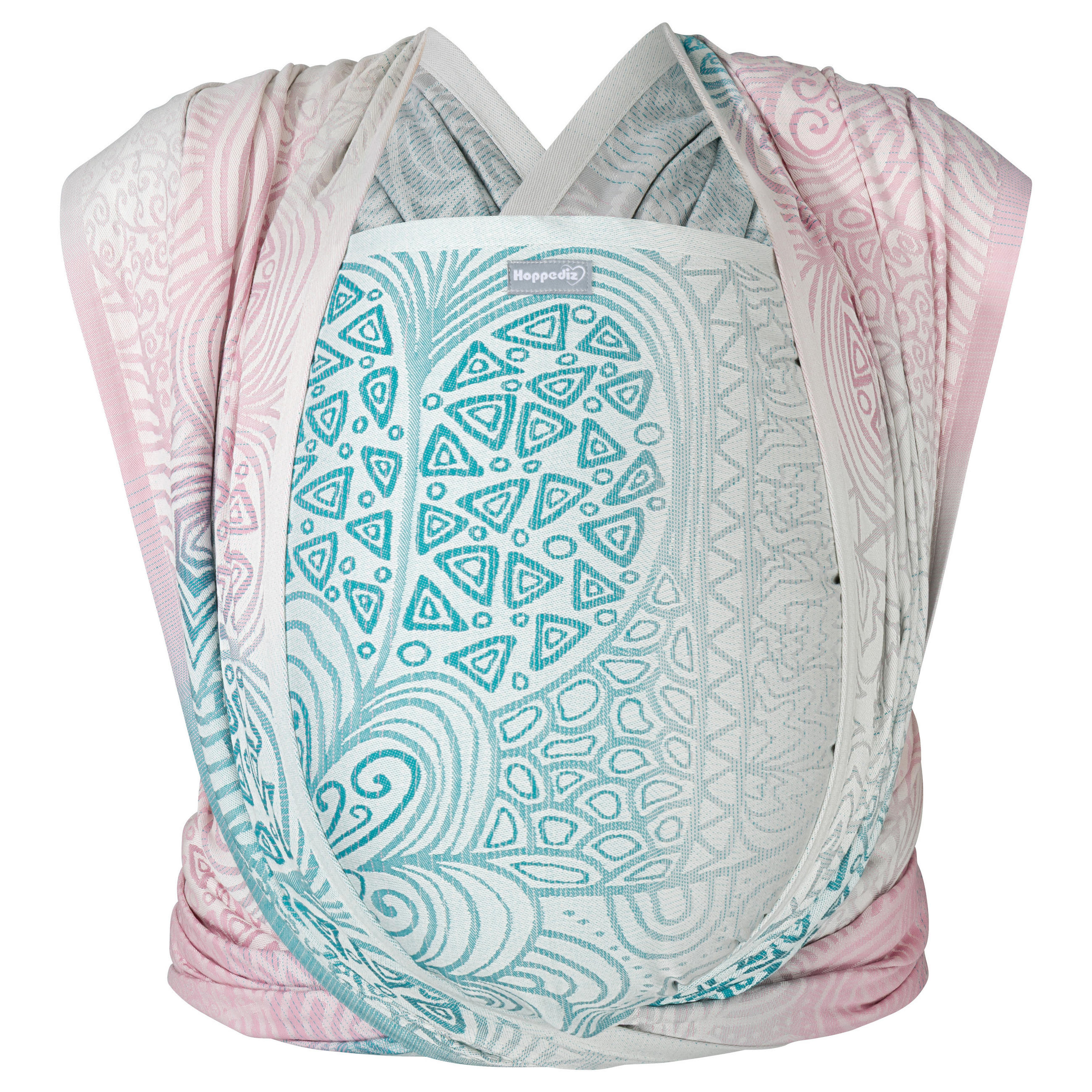 Hoppediz Babytragetuch Creme, Hellblau, Rosa 70x0.1x540 cm
