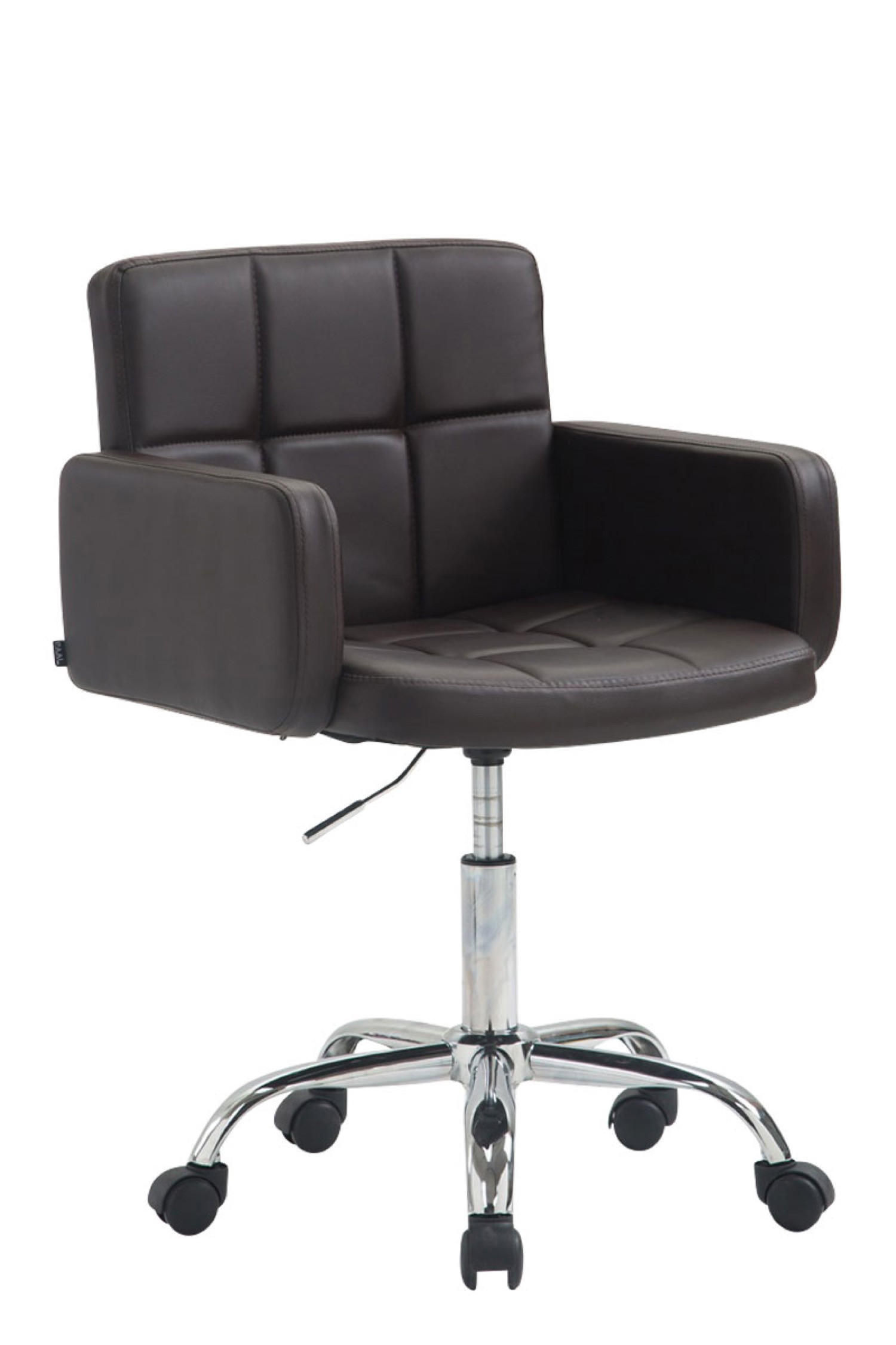ARBEITSHOCKER Lausanne Kunstleder braun - Braun, Metall (60/89/52cm) - TPFLiving