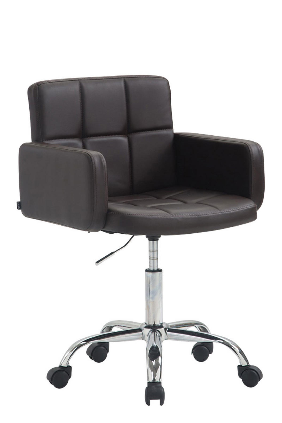 ARBEITSHOCKER Lausanne Kunstleder braun - Braun, Metall (60/89/52cm) - TPFLiving