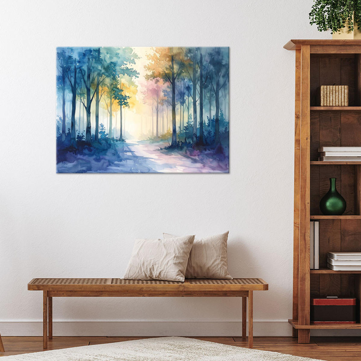 LEINWANDBILD Natur und Botanik 60x40cm - Blau, Textil (60/40cm) - Feeby